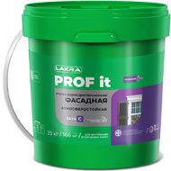 Краска фасадная акриловая ЛАКРА PROF IT Белая матовая База А 25 кг Краска фасадная акриловая ЛАКРА PROF IT Белая матовая База А 25 кг